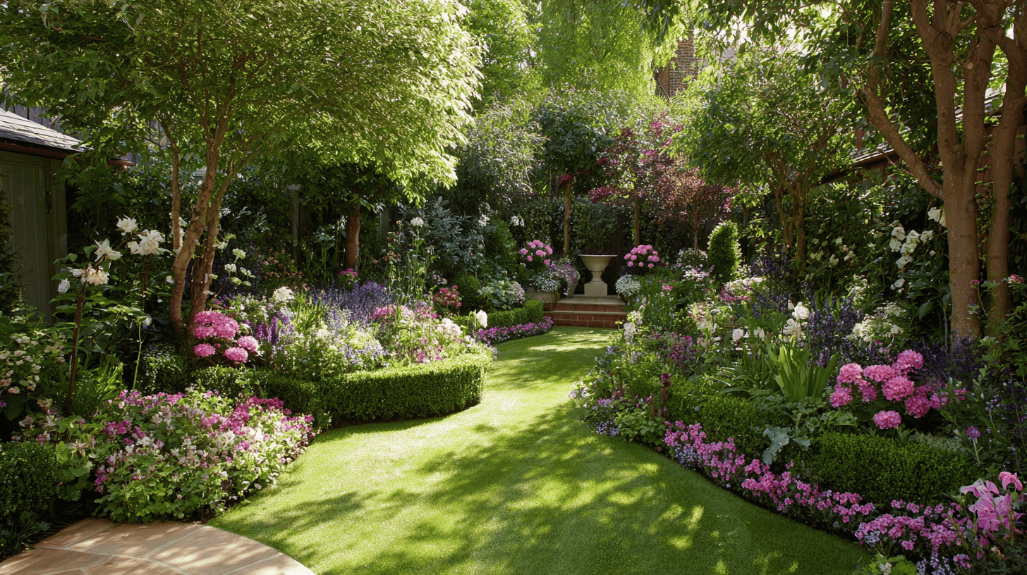 A person designing a garden path